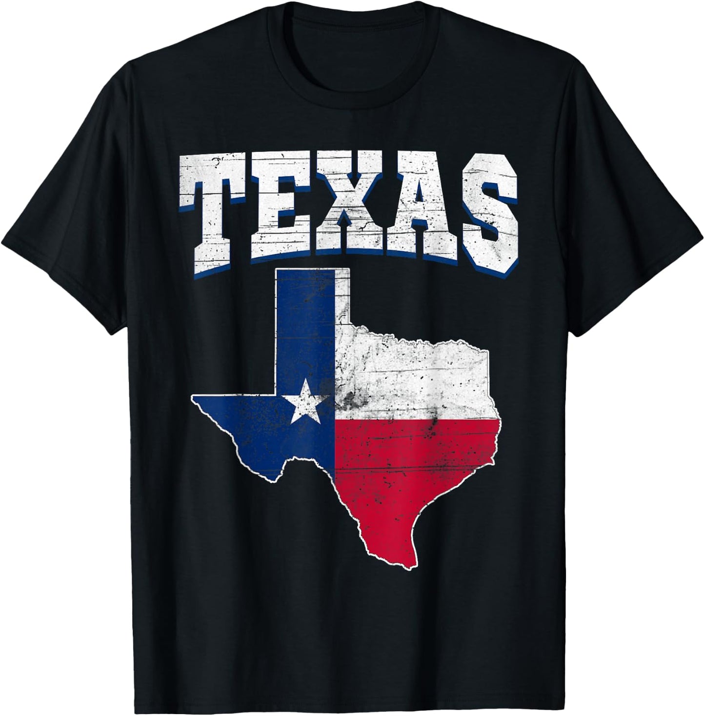 US Citizen Proud America State Flag Land Map Texas T-Shirt - T-Shirt | Black