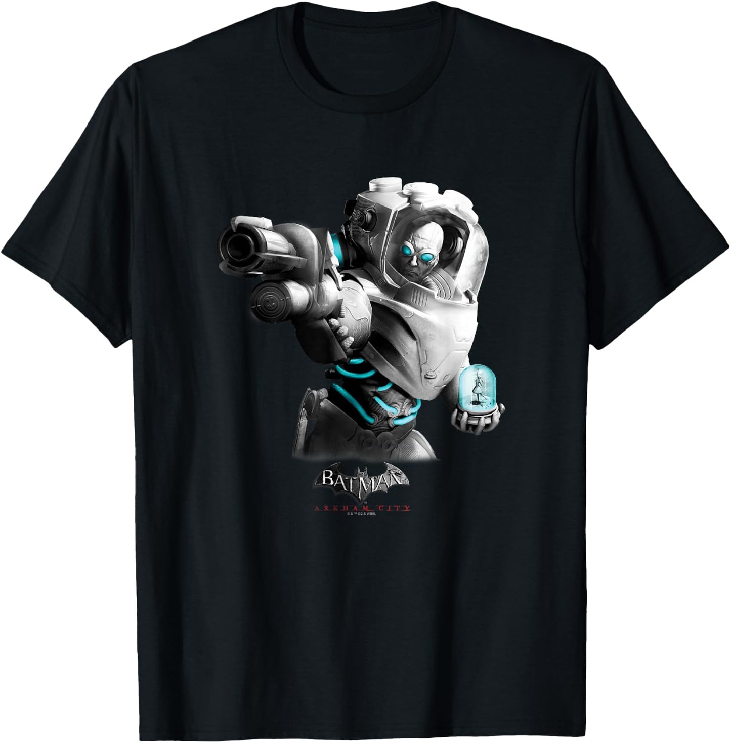 Batman: Arkham City Mister Freeze Villain Distressed Poster T-Shirt - T-Shirt | Black