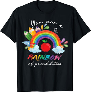 Teacher You are a rainbow of possibilities Teaching T-Shirt - T-Shirt | Black