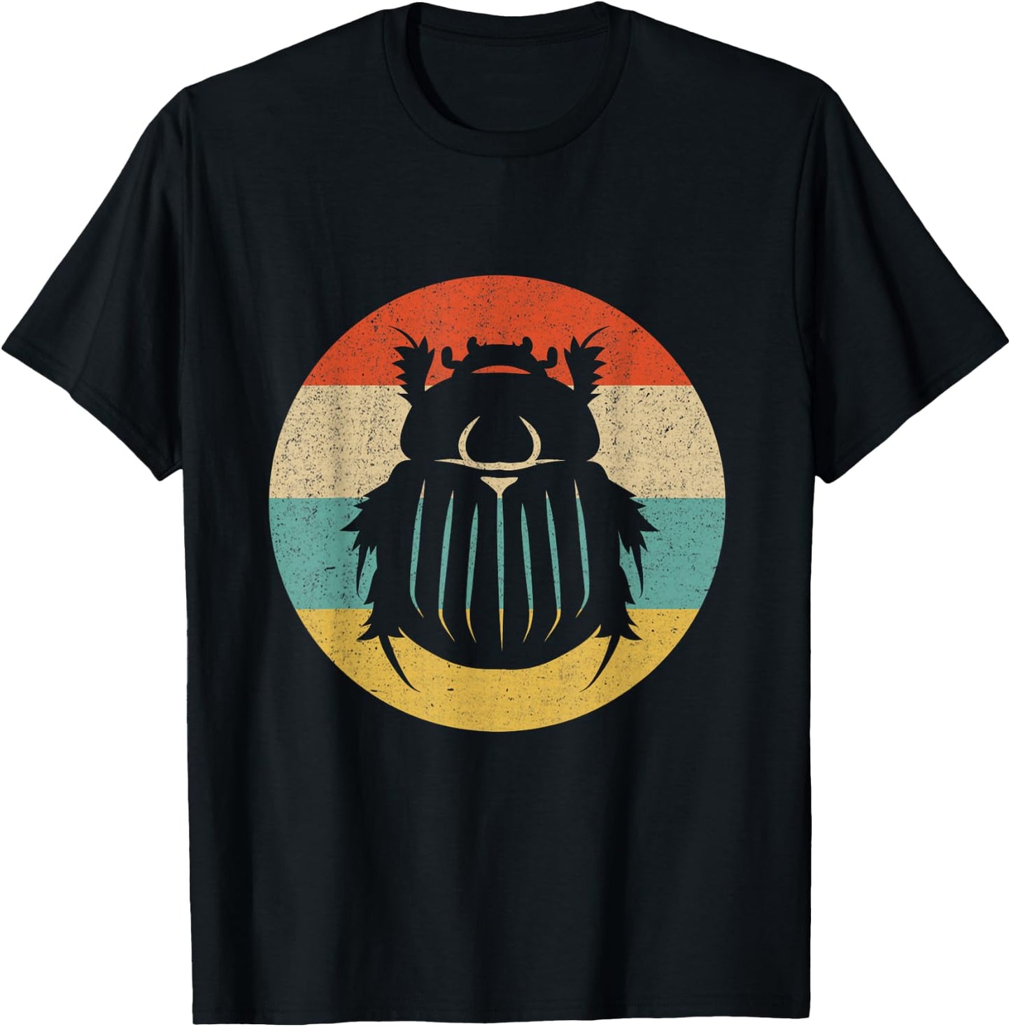 Dung Beetle Entomology Bug Retro Insect Entomologist T-Shirt - T-Shirt | Black