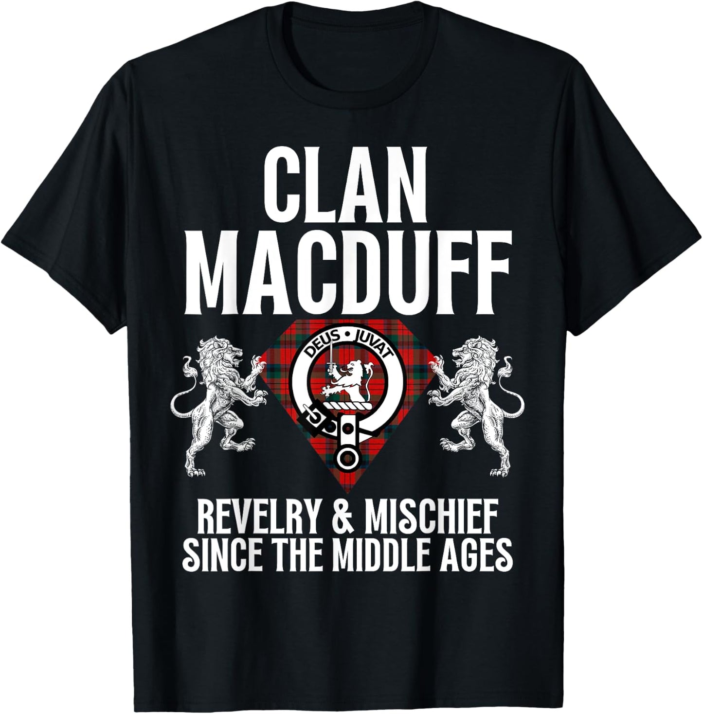 MacDuff Clan Scottish Name Coat Of Arms Tartan Family Party T-Shirt - T-Shirt | Black