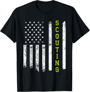 Scouting US American Flag T-Shirt - T-Shirt | Black