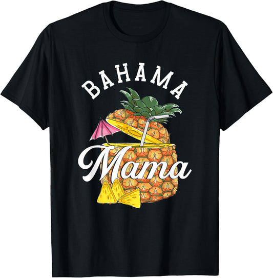 Bahama Mama | Bahamas Pineapple | Vacation Summer T-Shirt - T-Shirt | Black