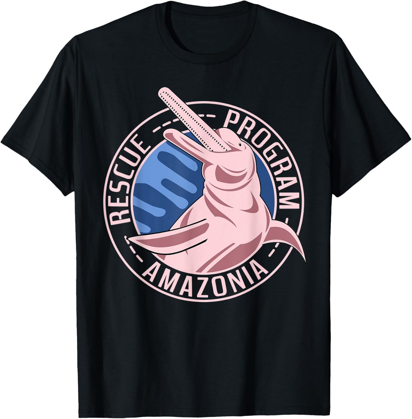 Boto Dolphin Amazonia Rainforest Conservation T-Shirt - T-Shirt | Black