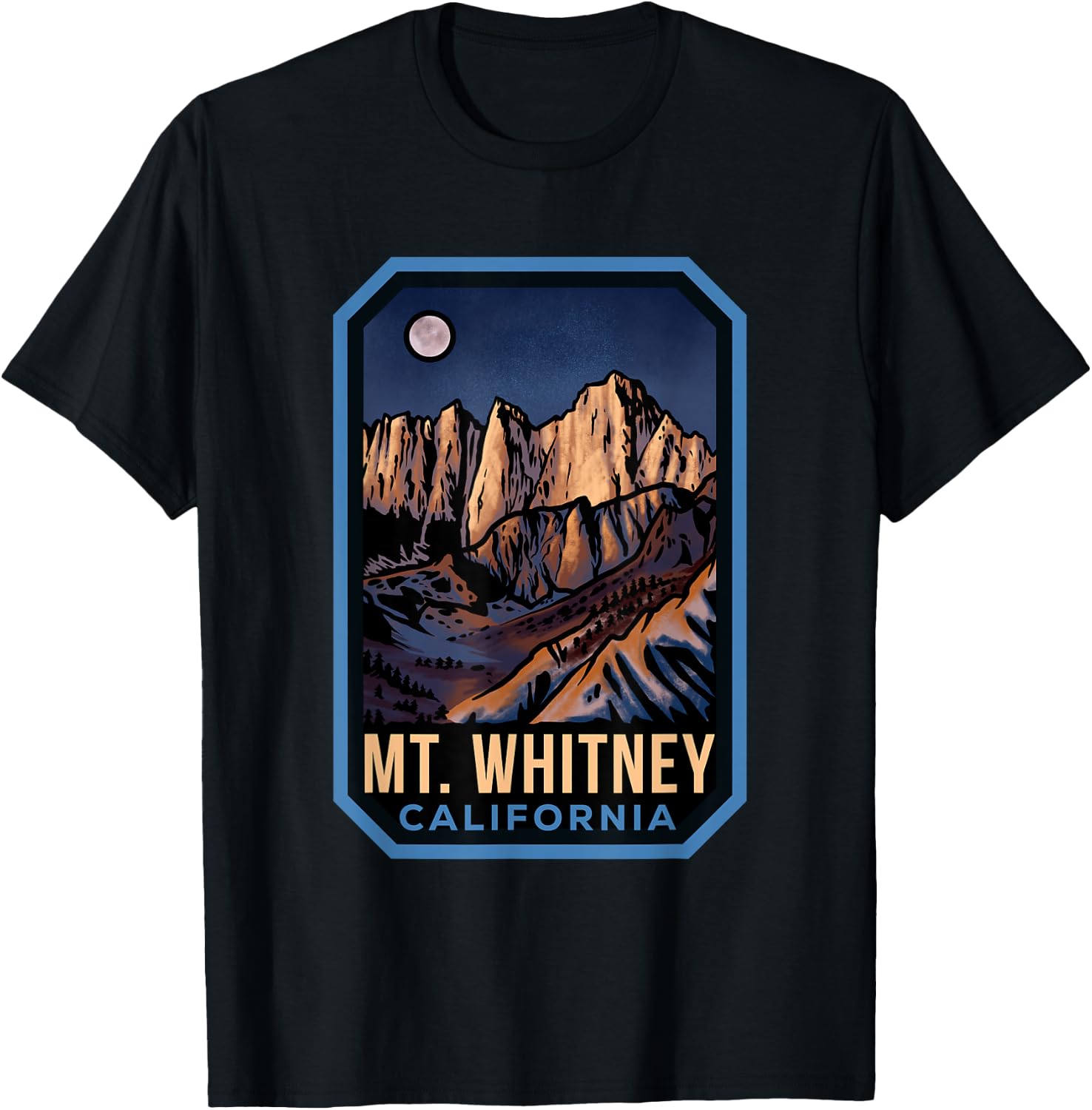 Mount Whitney California T-Shirt - T-Shirt | Black