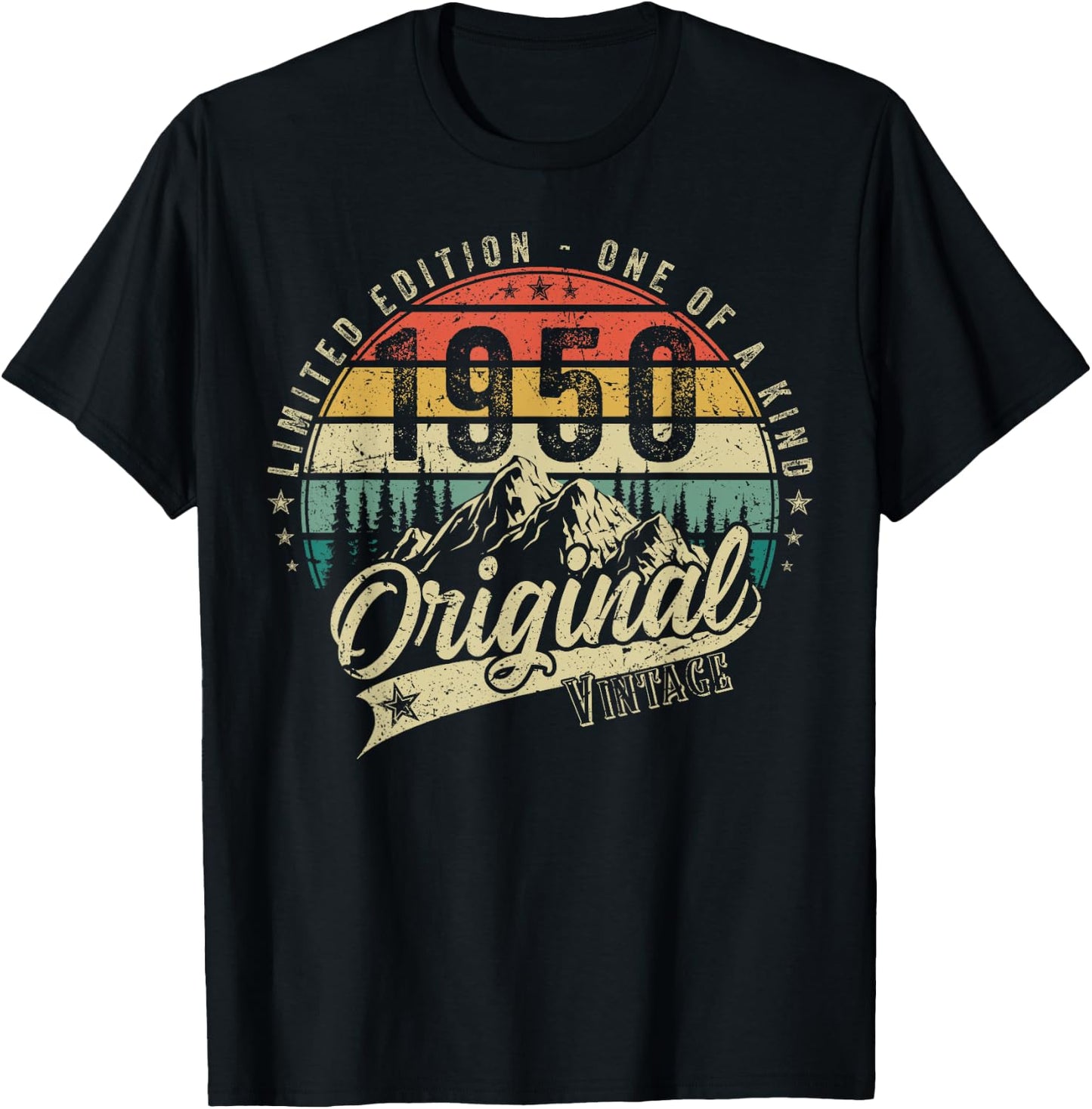 1950 Vintage Birthday Retro Gifts Woman 70s 80s T-Shirt - T-Shirt | Black
