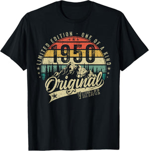 1950 Vintage Birthday Retro Gifts Woman 70s 80s T-Shirt - T-Shirt | Black