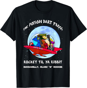 Poison Dart Frogs Retro Rockabilly Greaser Pompadour Rock T-Shirt - T-Shirt | Black