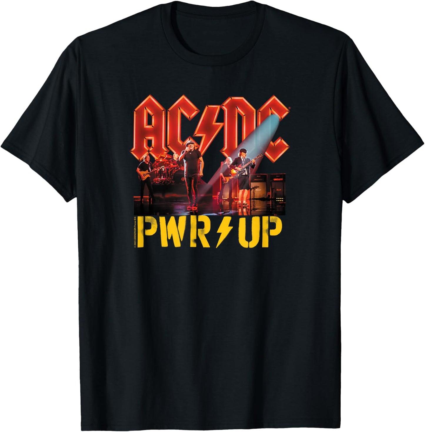 AC/DC Rock Music Band PWRUP Stage Lights T-Shirt - T-Shirt | Black