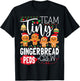 Team Tiny Gingerbread Peds Crew Christmas Pediatric Nurse T-Shirt - T-Shirt | Black