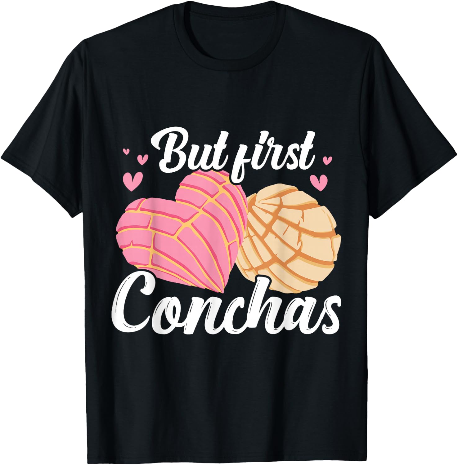 Cafecito Y Chisme Conchas Pan Dulce Gifts Mexican Cultural Design Latina Women's Black Small Classic Fit Short Sleeve T-Shirt - T-Shirt | Black