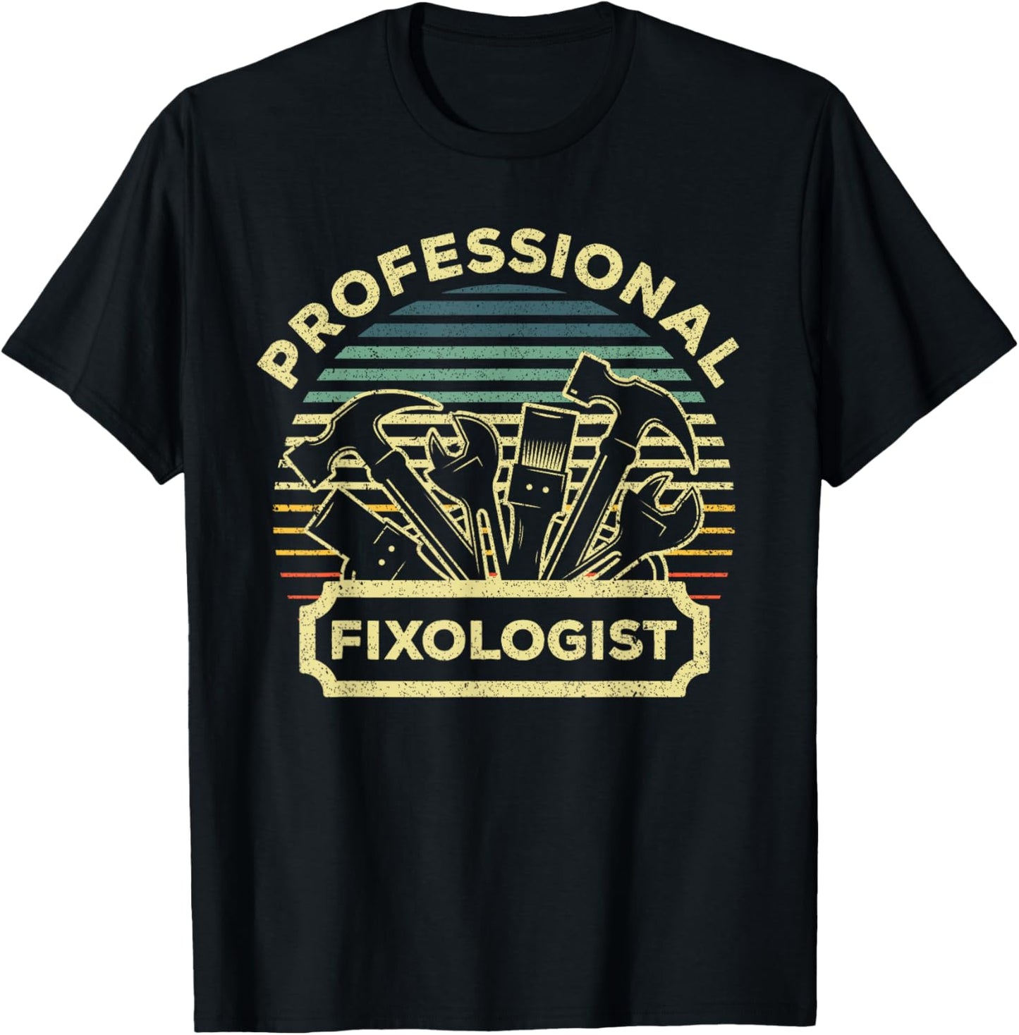 Funny Handyman Women Dad Fixologist Carpenter Tools T-Shirt - T-Shirt | Black