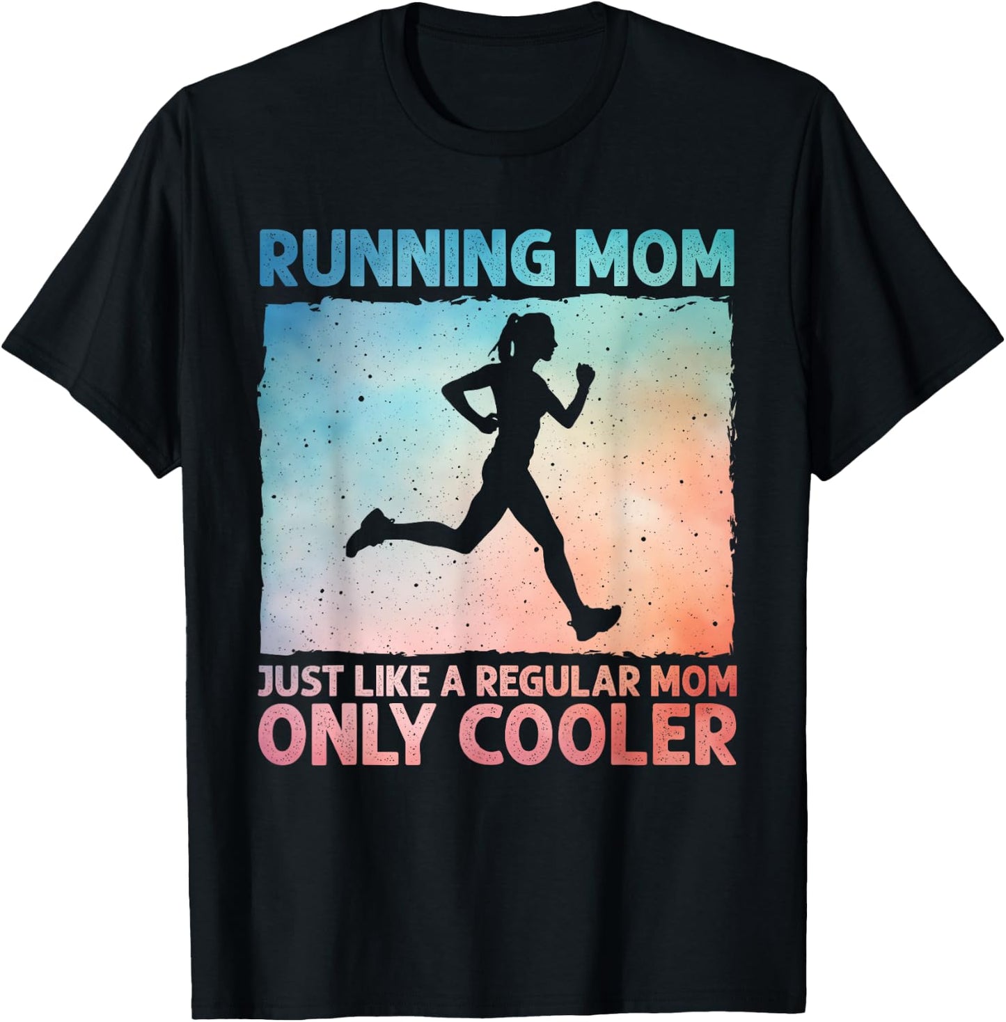 Funny Running Mom Marathoner Runner Coach Marathon T-Shirt - T-Shirt | Black