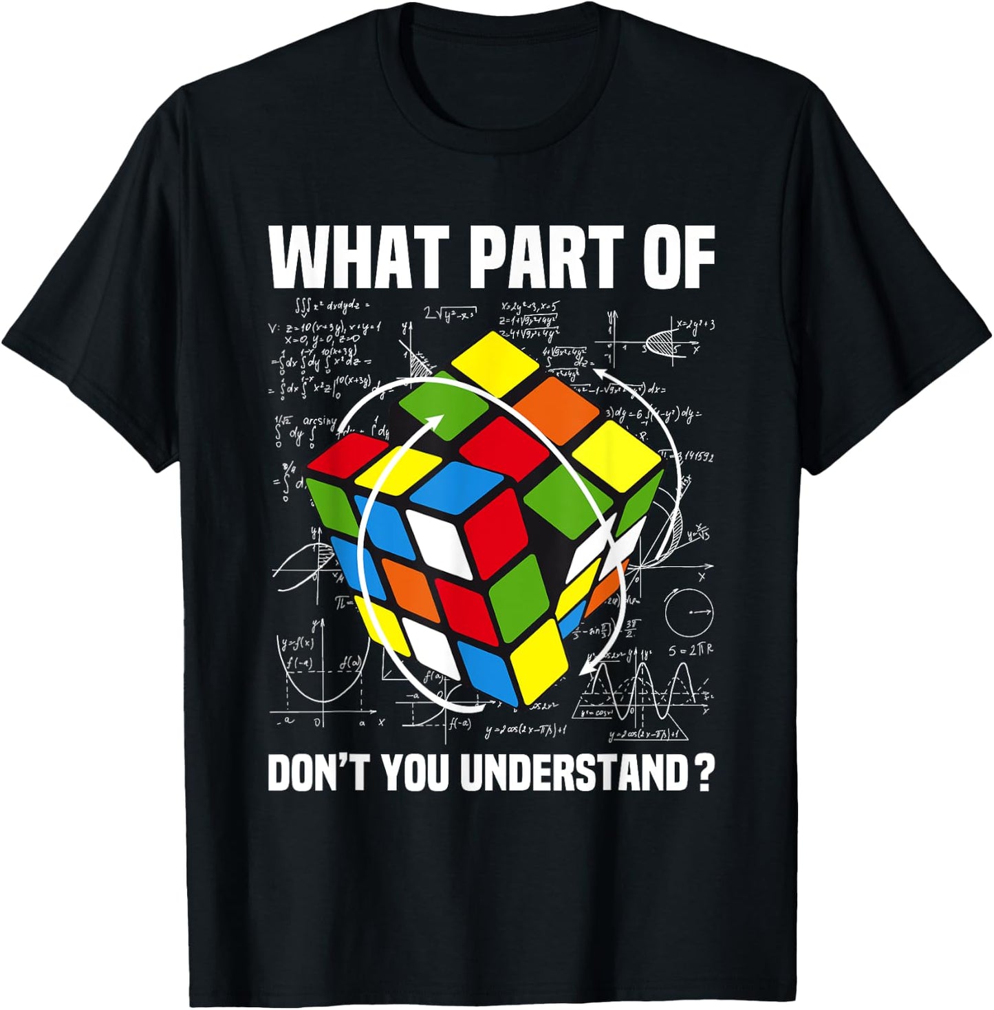 What Part Of Don't You Understand Puzzle Cube Math Teacher Women Girls Kids T-Shirt - T-Shirt | Black