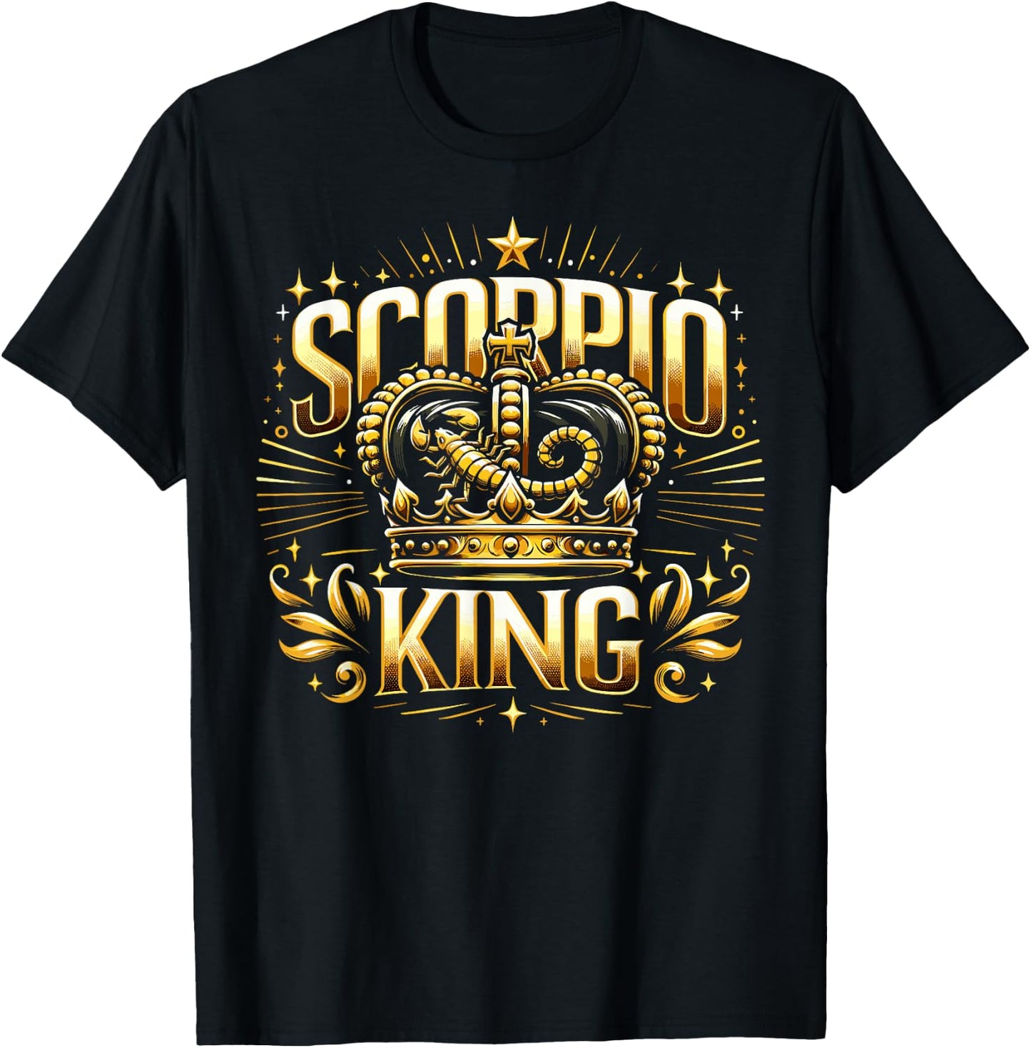 Scorpio King Men's Birthday Scorpion Sign November Born T-Shirt - T-Shirt | Black