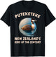The Puteketeke New Zealand's Bird of the Century men & women T-Shirt - T-Shirt | Black
