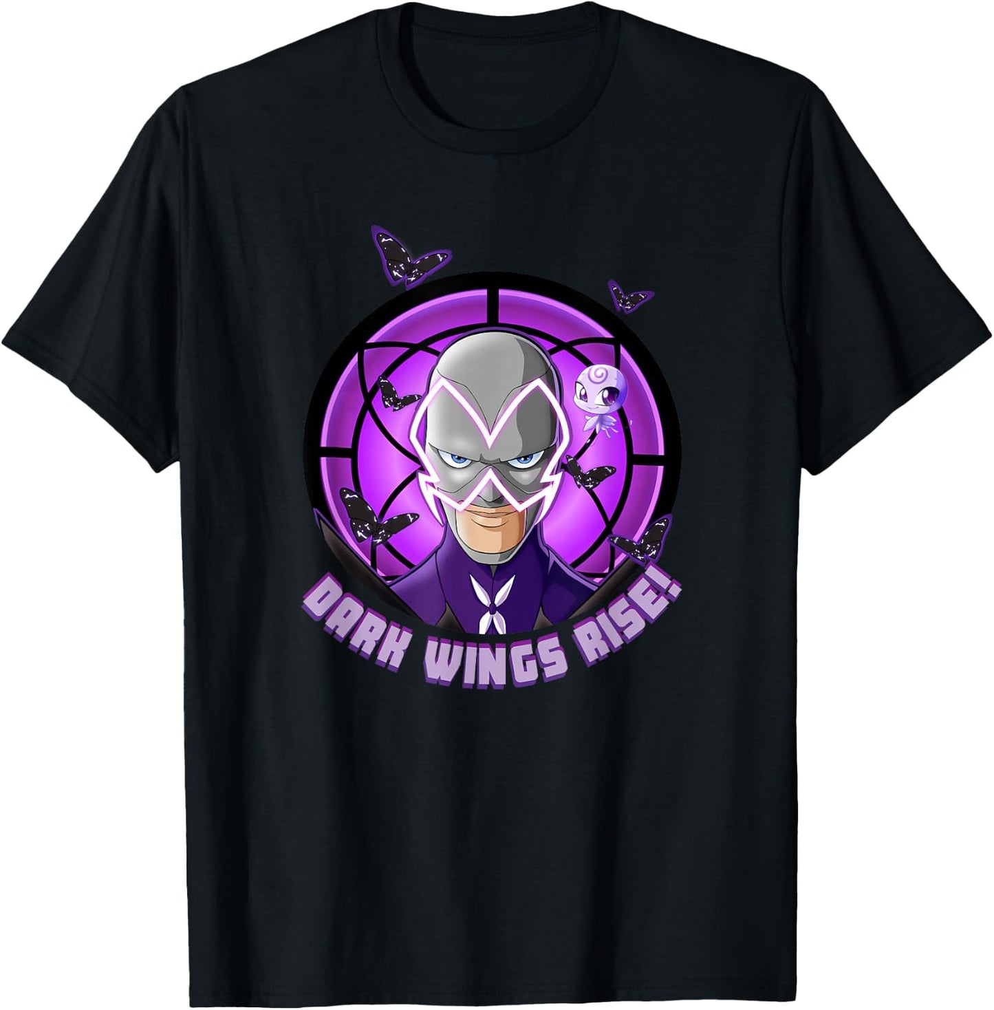 Miraculous Ladybug Hawk Moth Dark Wings Rise T-Shirt - T-Shirt | Black