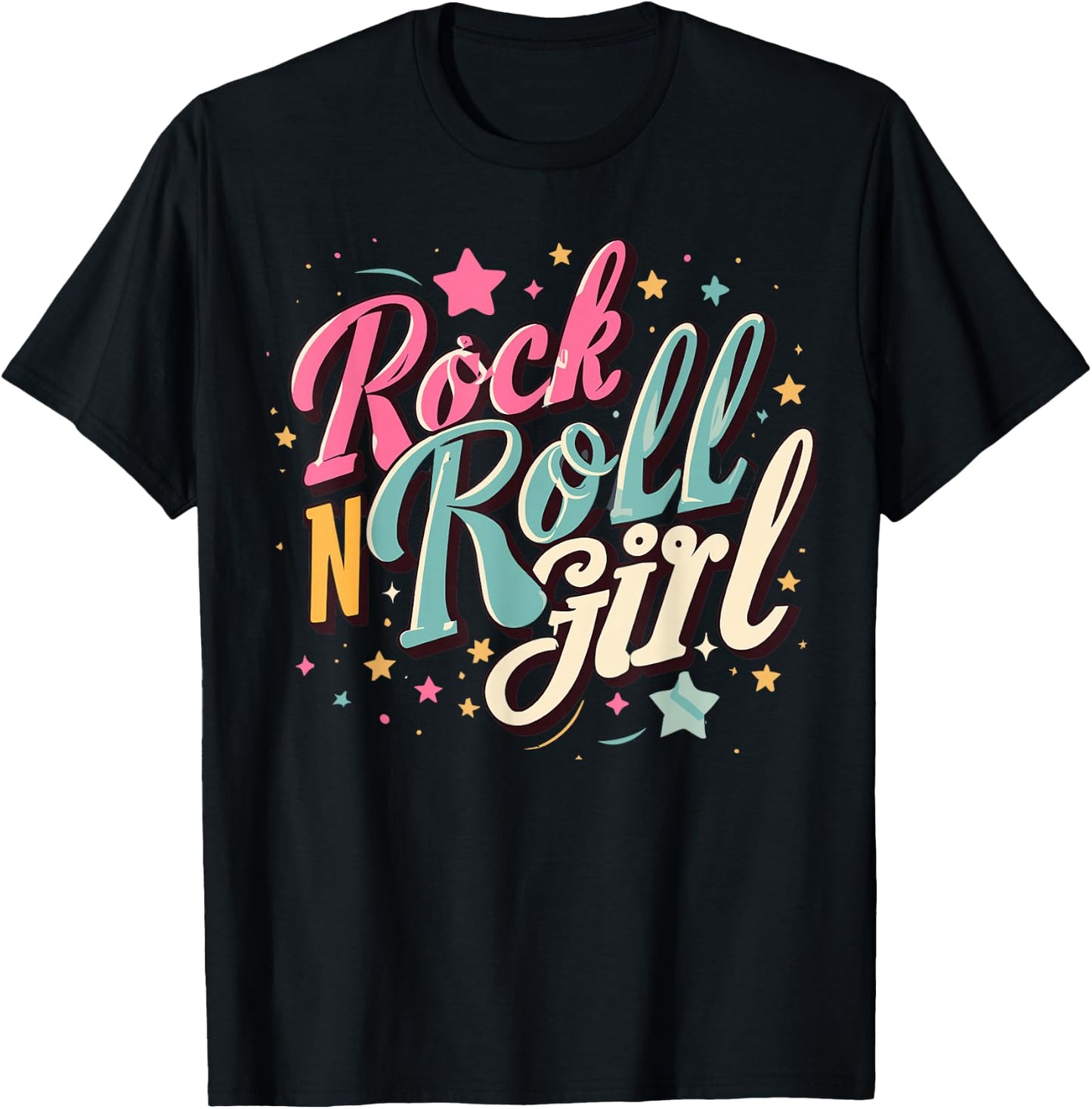 Rock N Roll Girl Purple Darla T-Shirt - T-Shirt | Black