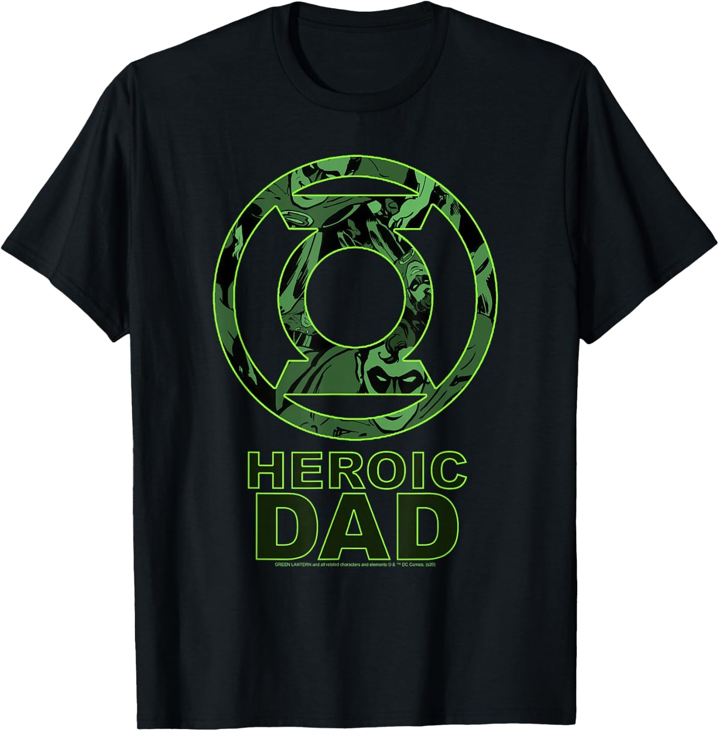 DC Comics Father's Day Green Lantern Heroic Dad T-Shirt - T-Shirt | Black
