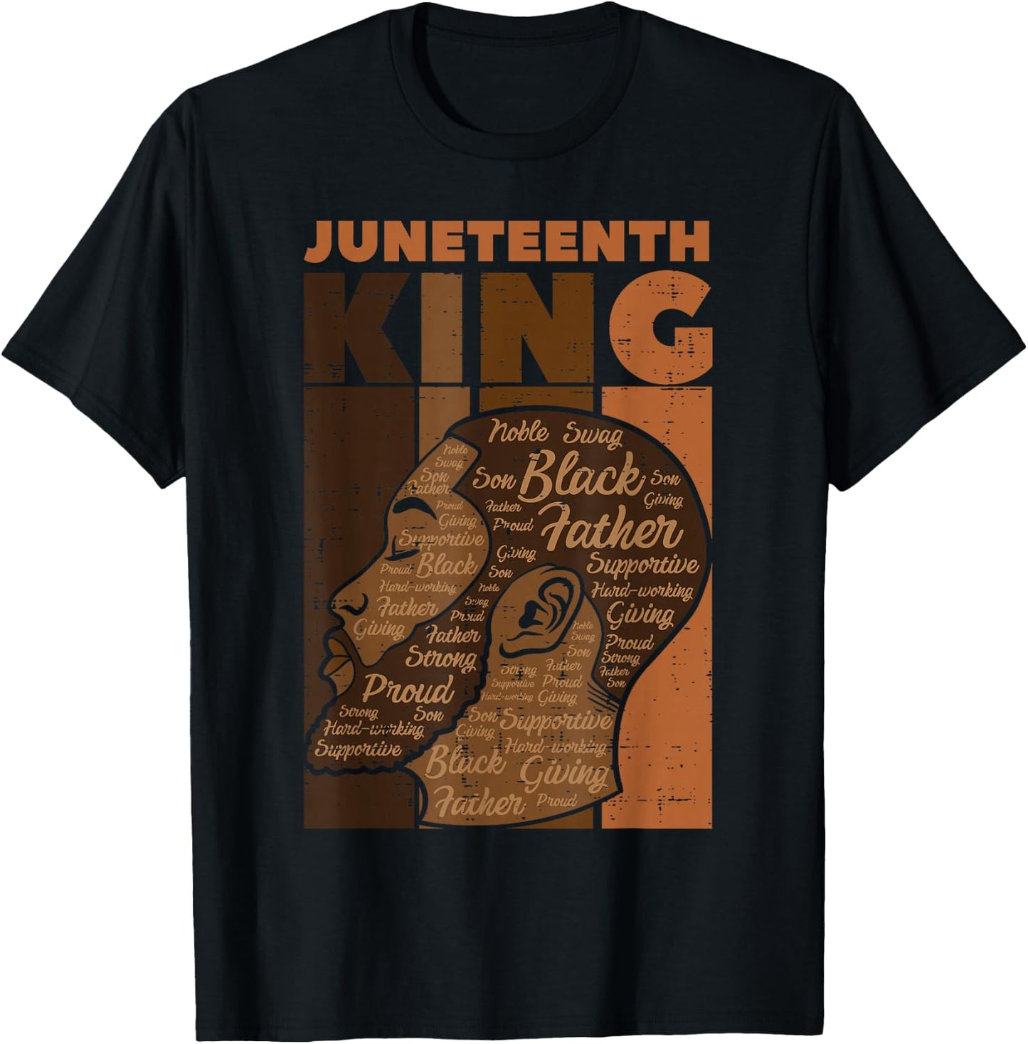 Juneteenth King Black Father Melanin African Dad Papa Men T-Shirt - T-Shirt | Black