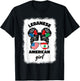 Funny Half American And Lebanese Lebanon Usa Flag Kids Girls T-Shirt - T-Shirt | Black