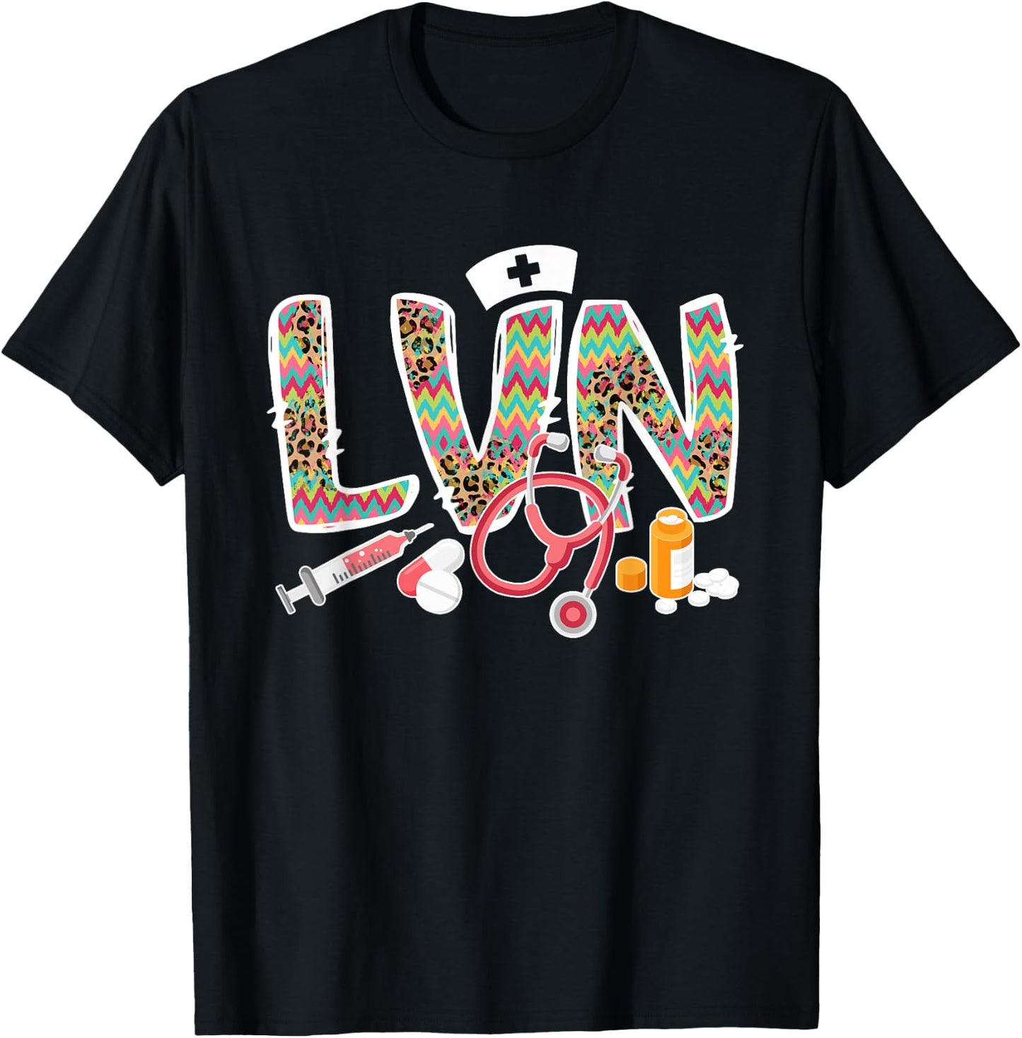 LVN Licensed Vocational Nurse LVN Nurse LVN Nursing T-Shirt - T-Shirt | Black