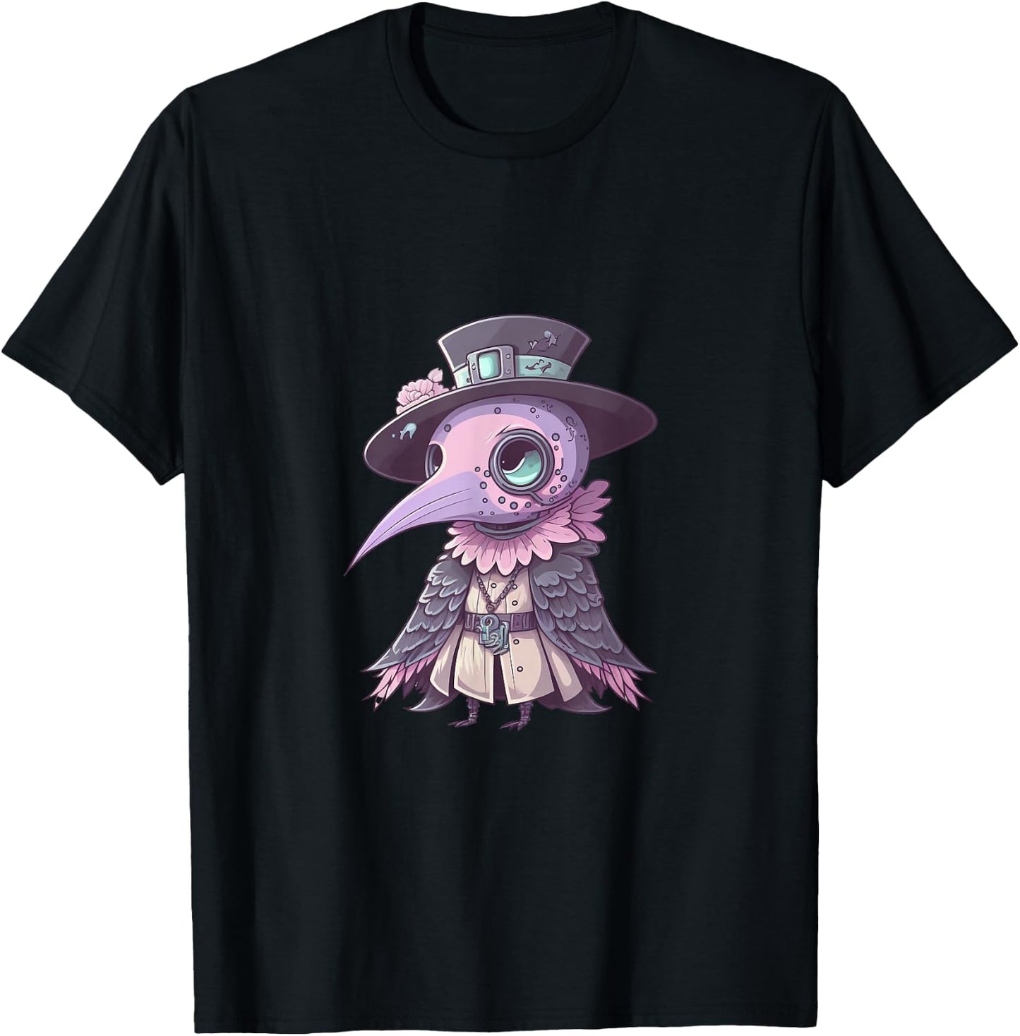 Creepy Kawaii Pastel Goth Plague Doctor T-Shirt - T-Shirt | Black