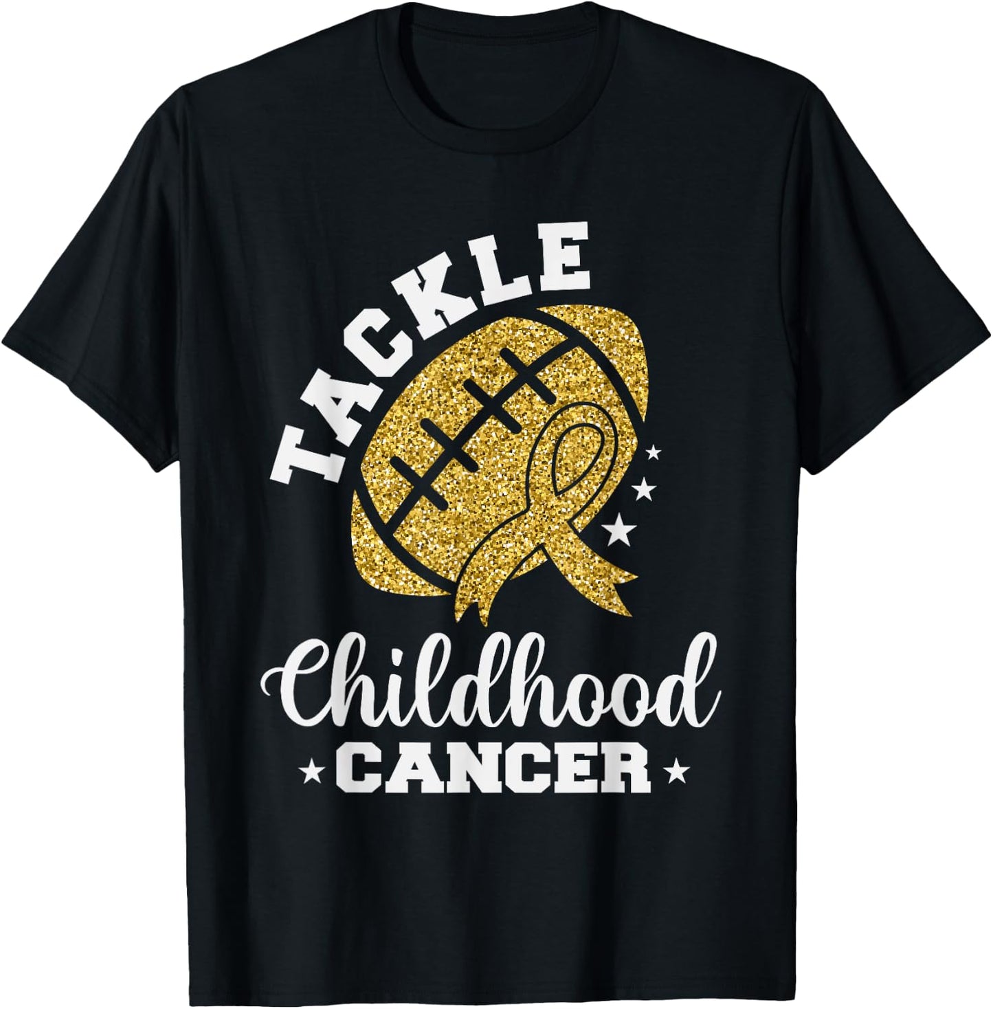 Tackle Childhood cancer Awareness T-Shirt - T-Shirt | Black