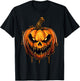 Funny Fall Autumn Halloween Scary Pumpkin lazy Costume T-Shirt - T-Shirt | Black