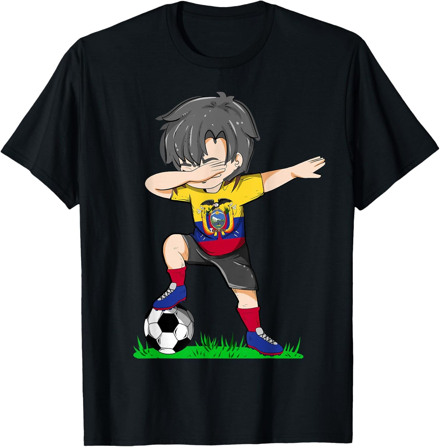 Soccer Ecuador Jersey Shirt Ecuador Flag Football Boys Men T-Shirt - T-Shirt | Black