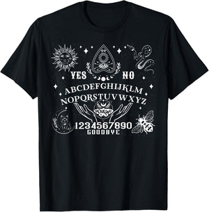 Ouija Board Spirit Board Occult Gothic Halloween Pagan Satan T-Shirt - T-Shirt | Black