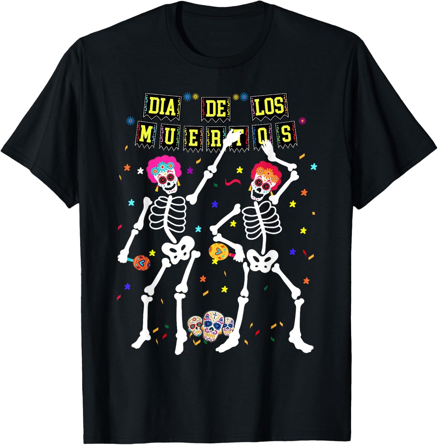 Dia De los Muertos Day of the Dead 2026 2027 Teens T-Shirt - T-Shirt | Black