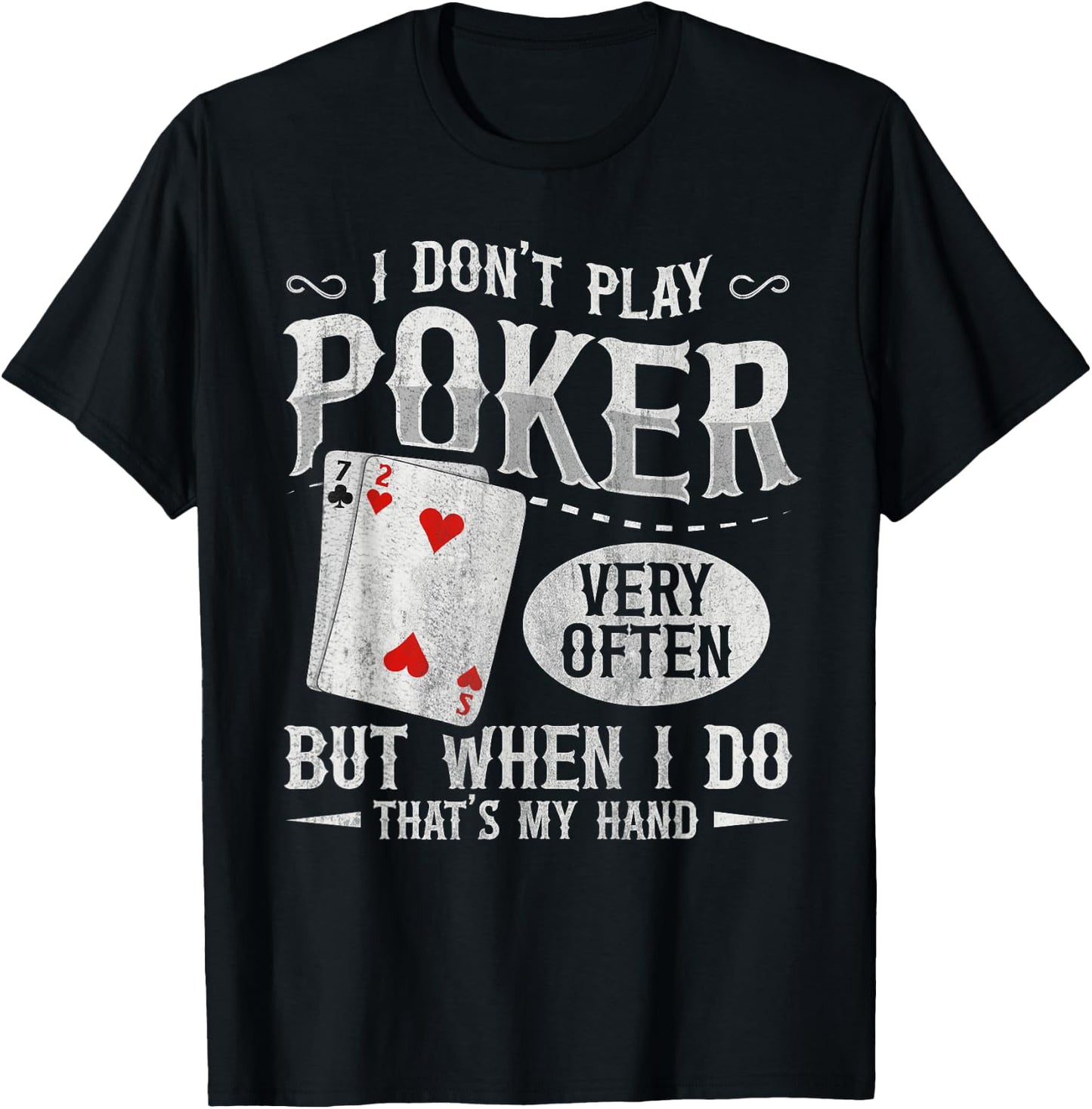 Texas Holdem Poker Design for a Poker player T-Shirt - T-Shirt | Black