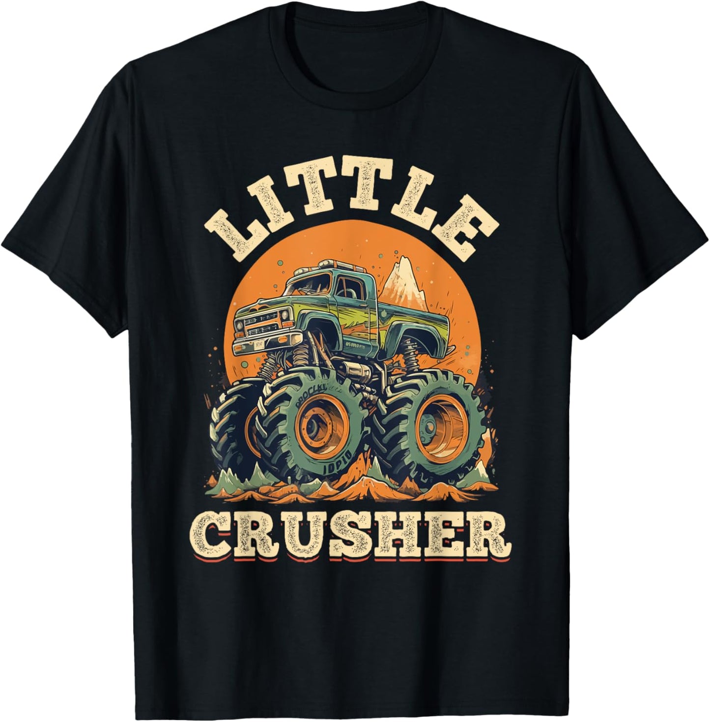 Monster Truck Toddler - Little Crusher T-Shirt - T-Shirt | Black