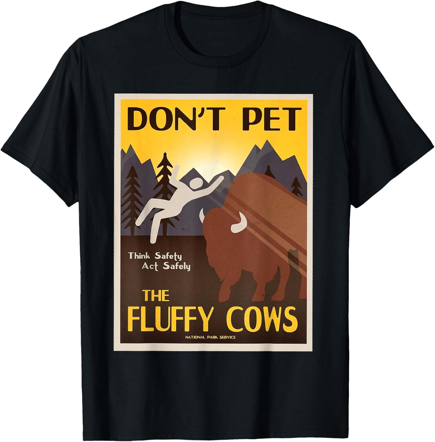 Don't Pet The Fluffy Cows T-Shirt - T-Shirt | Black