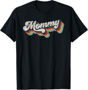Retro Cute Mommy for Mom Mother's Day T-Shirt - T-Shirt | Black