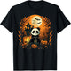 Pumpkin Panda costume on Panda Halloween T-Shirt - T-Shirt | Black