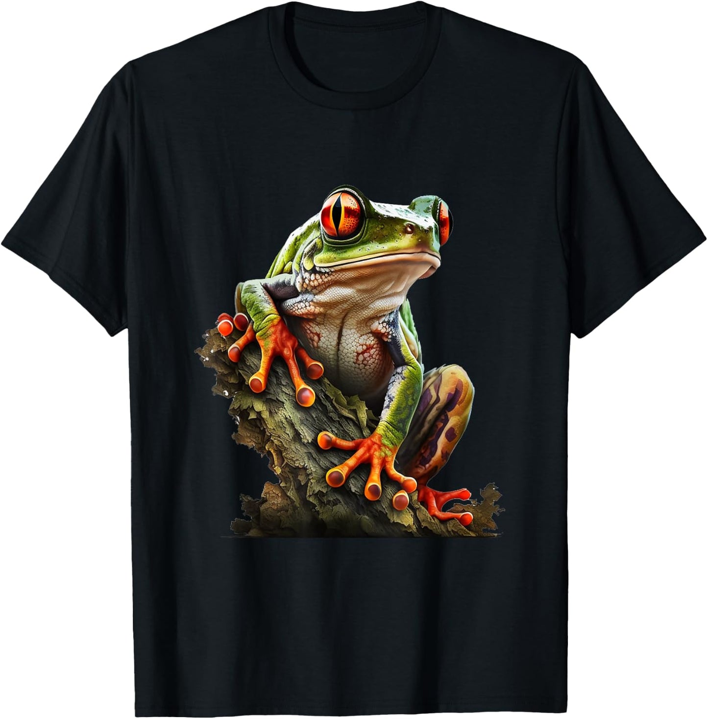 Tree Frog Red Eyed Tree Frog Rainforest Amphibian Frogs T-Shirt - T-Shirt | Black