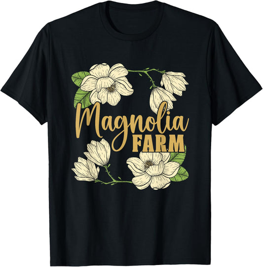 Farming Great Tractor - Farm Farmer Magnolia Farms T-Shirt - T-Shirt | Black
