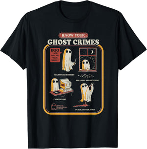 Know Your Ghost Crimes Funny Halloween T-Shirt - T-Shirt | Black