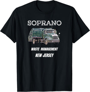 Soprano Garbage Truck Waste Management T-Shirt - T-Shirt | Black