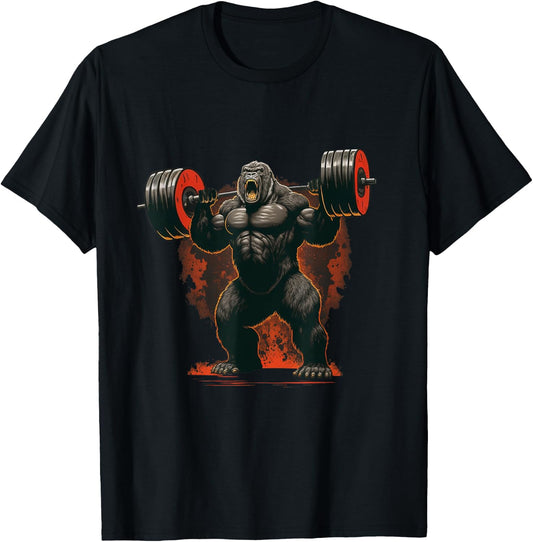 Gorilla Gym Beast Workout Weights Lifting Power - Gift T-Shirt - T-Shirt | Black