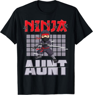 Aunt Ninja Birthday Party Ideas Birthday Ninja Aunt T-Shirt - T-Shirt | Black