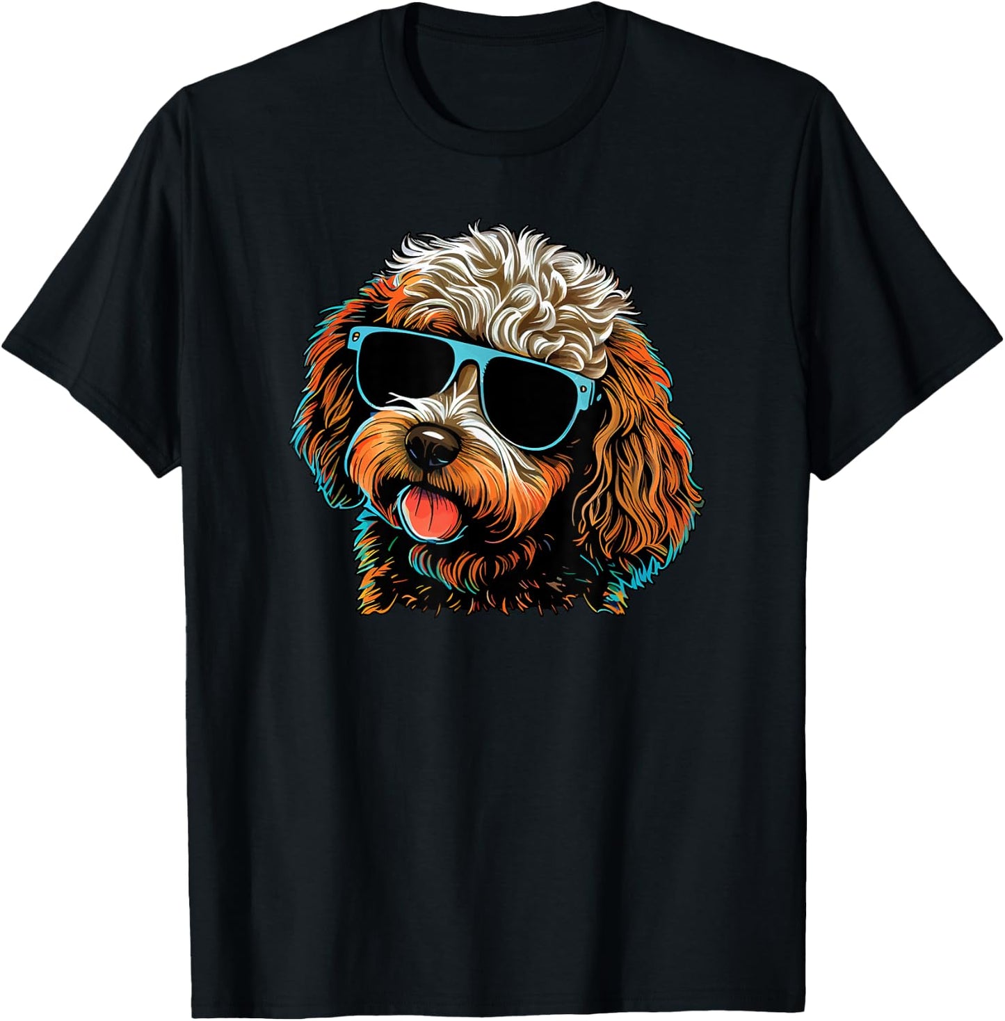 Dad Mom Cool Dog Sunglasses - Cavapoo Women T-Shirt - T-Shirt | Black
