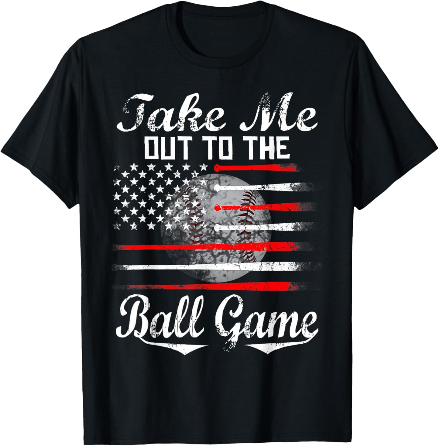 Take Me Out To The Ball Game Baseball Mothers Day T-Shirt - T-Shirt | Black