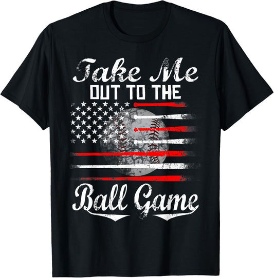 Take Me Out To The Ball Game Baseball Mothers Day T-Shirt - T-Shirt | Black