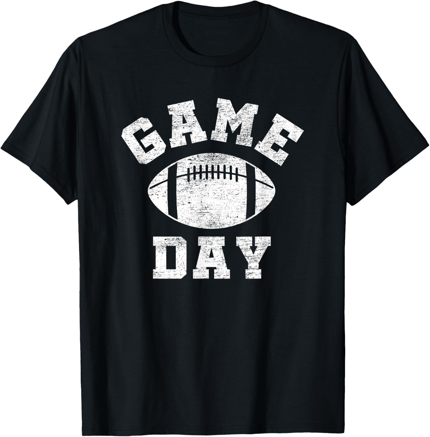 Game Day Football Retro Throwback Sports T-Shirt - T-Shirt | Black