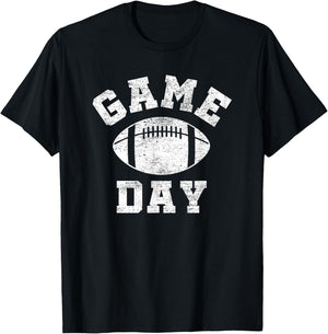 Game Day Football Retro Throwback Sports T-Shirt - T-Shirt | Black