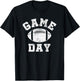 Game Day Football Retro Throwback Sports T-Shirt - T-Shirt | Black