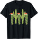 Christmas Cactus Desert Vintage Saguaro Cactus Plants Lover T-Shirt - T-Shirt | Black